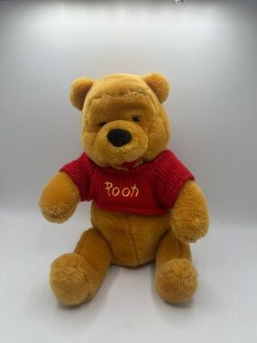 Disney Winnie the Pooh Plush - Gold Bear with Red Sweater